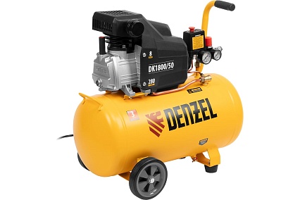 Воздушный компрессор Denzel DK1800/50,Х-PRO 1,8 кВт, 280л/мин, 50л 58068