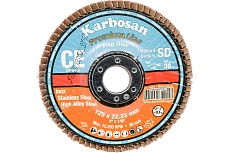Круг лепестковый торцевой, прямой, керамика 125х22.2 мм, P-36 ABRAFORM AF-FLAP-FT-125-P36-CRM