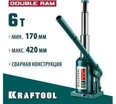 Гидравлический бутылочный домкрат Kraftool 6 т, 170-420 мм 43463-6