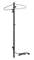 Полотенцесушитель электрический Bemeta 704151010 30W 103x1180 стойка, черный матовый