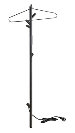 Полотенцесушитель электрический Bemeta 704151010 30W 103x1180 стойка, черный матовый