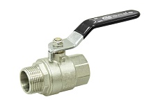 Шаровой кран для воды ONDO 1/2", г/ш, рычаг, никель ONFMH012