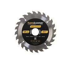 Пильный диск по дереву Hanskonner ArmorPiercing 125x22мм, 24 зуба, H9025-125-22-24