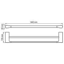 Полотенцедержатель WasserKRAFT Glan K-5140 двойной, черное золото