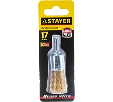 Щетка &quot;MASTER&quot; кистевая для дрели витая стальная проволока 0.3 мм 17 мм Stayer 35113-17