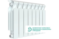 Биметаллический радиатор Rifar MONOLIT 350 8 секций, боковое подключение RG008M0Q7PRC1L