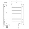 Полотенцесушитель электрический Domoterm Классик DMT 109-6 40x81 EK ТЭН справа, хром