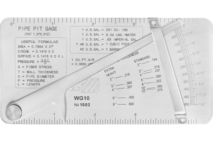 Шаблон сварщика WG 10 ЧК Челябинский калибр 1047068