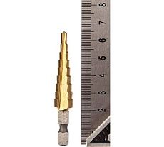Сверло ступенчатое по металлу (9 ступеней; 4-12 мм; HSS) Makita D-40113