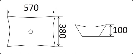 Раковина CeramaLux N7701B 57 см