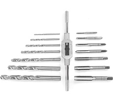 Набор сверл и метчиков Политех 15 предметов в металлической коробке 4515007