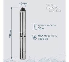 Скважинный насос Oasis SN 75/52