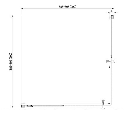 Душевой уголок Aquanet Delta Cube 90x90, квадратный