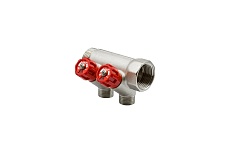 Коллектор VRT 1&quot;x1/2&quot;, с регулировочными вентилями, 2 выхода 524073