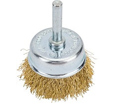 Щетка-крацовка чашечная (50 мм; латунированная проволока) для дрели GROSSMEISTER 021068001