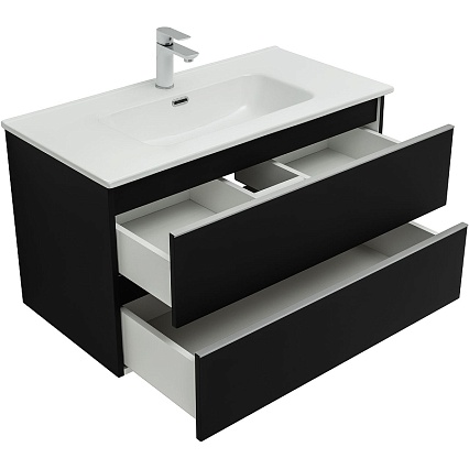 Мебель для ванной Aquanet Вега 90 см черный