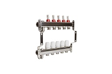 Коллекторная группа VRT 1&quot;х3/4&quot;, евроконус, 5 выходов, c расходомерами 530144