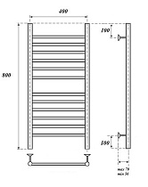 Полотенцесушитель электрический Point PN10148SE П12 40x80 хром