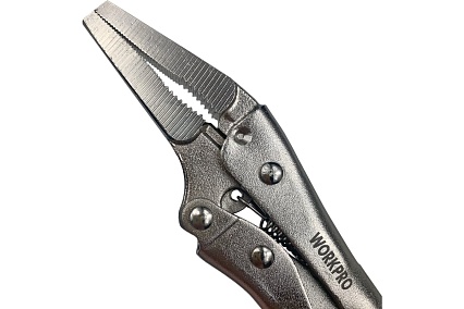 Клещи зажимные WORKPRO с длинными носами 115мм СR-V PRO WP231050