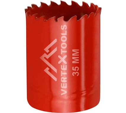 Коронка биметаллическая по металлу 35 мм Vertextools 2525-35