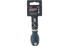Шлицевая магнитная отвертка Rockforce Profi S2 5.5х40мм, на пластиковом держателе RF-7035540(26225)