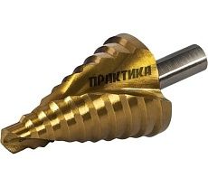 Сверло ступенчатое спиральное с кобальтовым покрытием по металлу (9-36 мм; шаг 3 мм; 3-х гран.хвост.10 мм) Практика 793-787