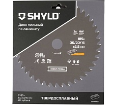 Пильный диск SHYLD по ламинату твердосплавный 185x30/20/16 мм, 40 зубьев 6692497