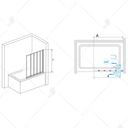 Шторка для ванны RGW Screens SC-22 120x150 см