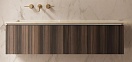 Тумба с раковиной Vincea Luxe 140 см шпон натуральный орех