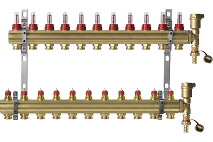 Комплект коллекторов Danfoss FHF-11F set 11 контуров 088U0731
