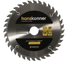 Диск пильный 210х30 мм, 36Z Hanskonner H9022-210-30-36