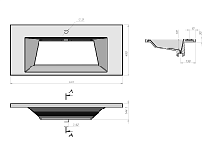 Раковина Grossman Блисс 100 см белый 10.R01.100.000