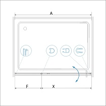 Душевая дверь RGW Stilvoll SV-03B 100x200 распашная, прозрачное, черный