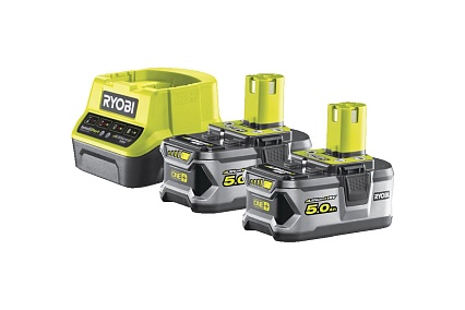 Набор Ryobi ONE+ RC18120-250 5133003364 аккумулятор (18 В; 5.0 А*ч; Li-Ion) 2 шт. и зарядное устройство RC18120