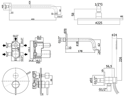 Душевой набор Paffoni Light KITLIG019CR045 хром