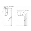 Зеркало Aquanet Монте 45x90 см с подсветкой, антипар, часы 00288969