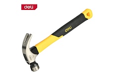 Молоток-гвоздодер Deli DL5002F 450гр, магнит, противоскользящий боек, фибергласовая рукоять 168272