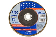 Круг лепестковый торцевой КЛТ (180х22.23 мм; P120) EDGE by PATRIOT 819010016