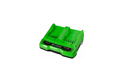 Устройство зарядное для 2-х аккумуляторов G24x2UC2 24 В GreenWorks 2931907