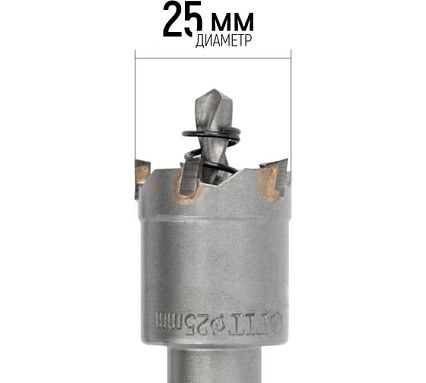 Коронка кольцевая с карбидными вставками Профи 25 мм FIT IT 36825