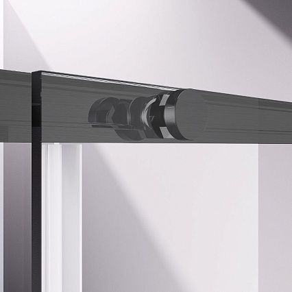 Душевая дверь Vincea Слим-Н (Slim-N) VDS-4SN110CLGM 110x195 вороненая сталь, прозрачная