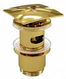 Донный клапан WasserKRAFT Sauer A168 с переливом, золото