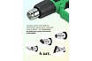 Промышленный фен с индикацией температуры и насадками Rockforce RF-HG75-2000LED(52353)
