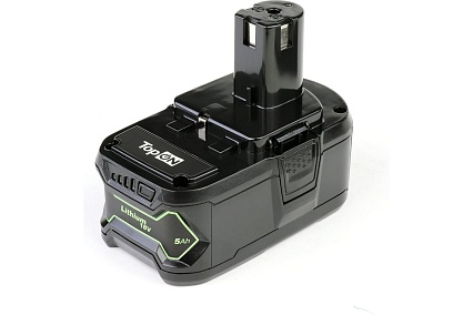 Аккумулятор для электроинструмента Ryobi (Li-Ion, 18В, 5Ач) Topon PN: RB18L50 TOP-PTGD-RY-18-5.0-Li