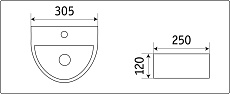 Раковина CeramaLux N7781 30.5 см