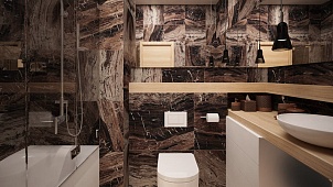 Дизайн-проект ванной комнаты "Городские джунгли"