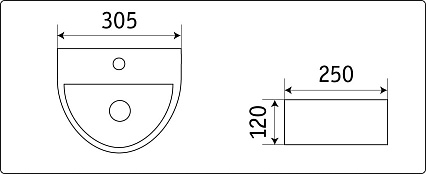 Раковина CeramaLux N7781 30.5 см