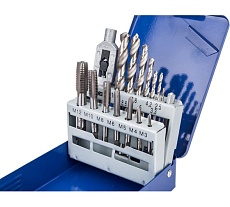 Резьбонарезной набор CNIC из 7 метчиков М3-М12 и 7 сверл d2.5-d10.3 в мет.ф.15 поз.SM015-1 65511