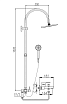 Душевая стойка Rav Slezak Yukon YU154.5/3