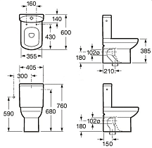 Чаша для унитаза Roca Dama Senso Compacto 342518000